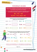 Estimating to calculate worksheet