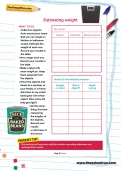 Estimating weight worksheet