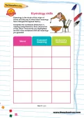 Etymology skills worksheet