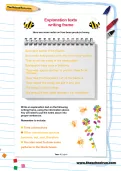 Explanation texts writing frame worksheet