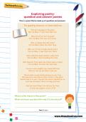 Exploring poetry: question and answer poems worksheet
