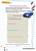 Expressing opinion in writing worksheet