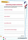 Extending simple sentences worksheet