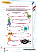 Extending vocabulary: synonyms worksheet