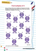 Find multiples of 6 worksheet