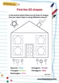 Find the 2D shapes worksheet
