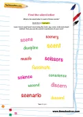 Find the silent letter worksheet