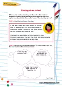 Finding clues in text worksheet