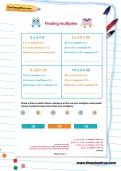 Finding multiples worksheet