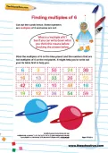 Identify multiples of 6 worksheet
