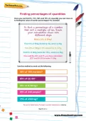 Finding percentages of quantities worksheet