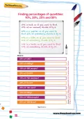 Finding percentages of quantities: 10%, 20%, 25% and 50%