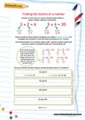 Finding the factors of a number worksheet