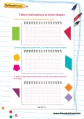 Follow instructions to draw shapes worksheet