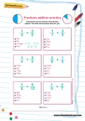 Fractions addition practice worksheet