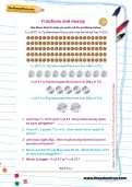 Fractions and money worksheet