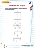 Fractions and shapes worksheet