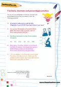 Fractions, decimals and percentages worksheet