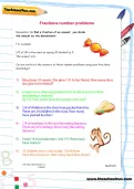 Fractions number problems worksheet