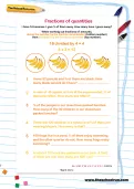 Fractions of quantities worksheet