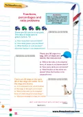 Fractions, percentages and ratio problems worksheet