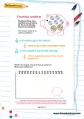 Fractions problem worksheet