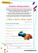 Fractions: sharing numbers worksheet