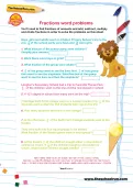 Fractions word problems worksheet