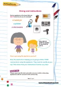 Giving oral instructions and writing a manual worksheet