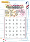 Guy Fawkes wordsearch