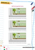 Half and quarter turns worksheet