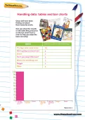 Handling data: tables and bar charts worksheet
