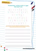 Handwriting worksheet: writing in upper and lower case