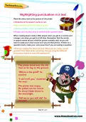 Highlighting punctuation in a text worksheet