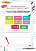 Homographs explained worksheet