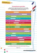 Homophones practice worksheet