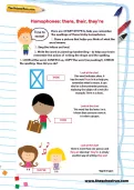 Homophones: there, their, they're worksheet