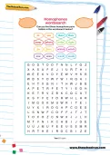 Homophones wordsearch