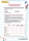 How fast do solids dissolve? activity