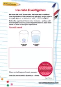 Ice cube investigation activity