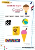 Identify 3D shapes worksheet