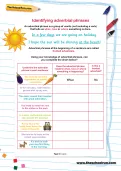Identifying adverbial phrases worksheet