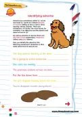 Identifying adverbs worksheet