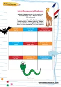 Identifying animal features worksheet