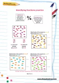 Identifying fractions practice worksheet