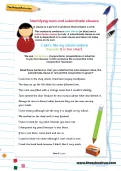 Identifying main and subordinate clauses worksheet