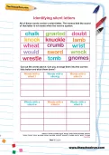Identifying silent letters worksheet