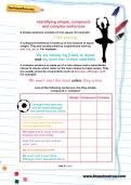Identifying simple, compound and complex sentences worksheet