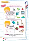 Initial sounds: a and b