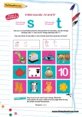Initial sounds: s and t